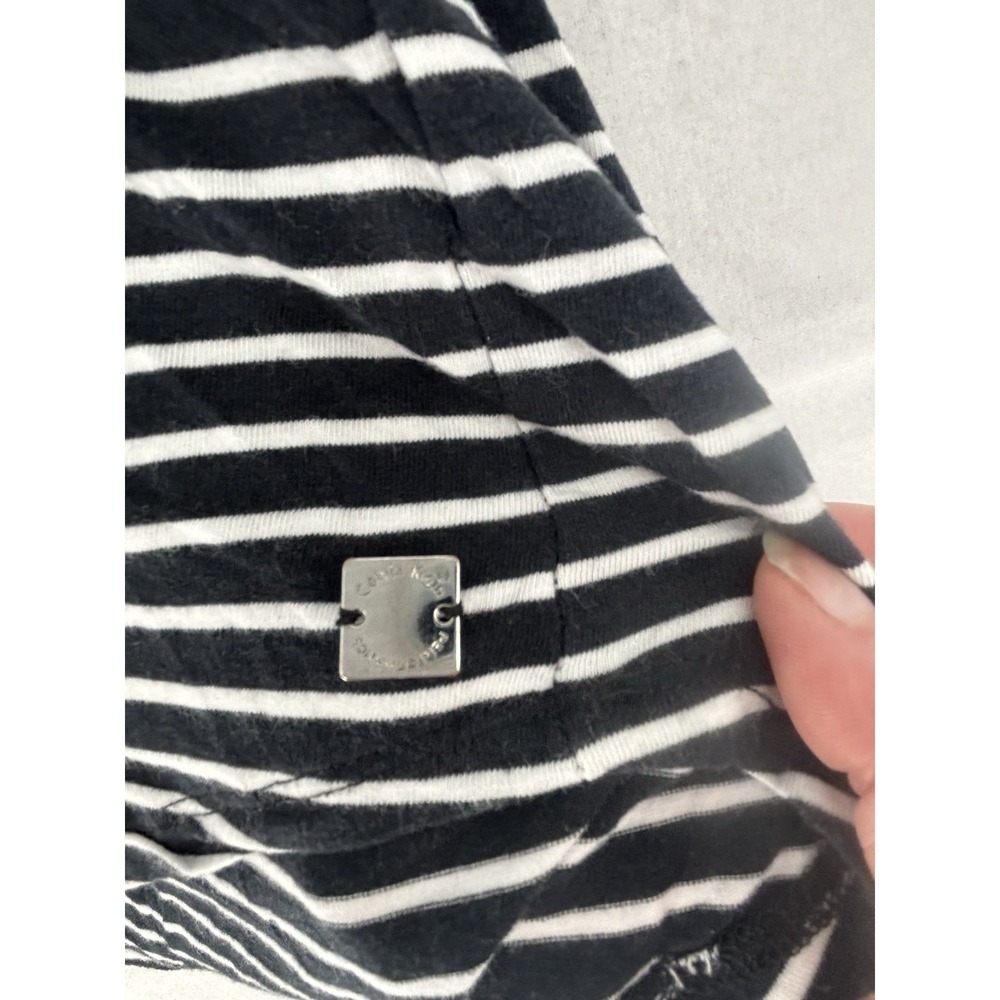 Calvin Klein Performance 1X Black & Wht Striped 3/4 Sleeves Activewear - Picture 6 of 9